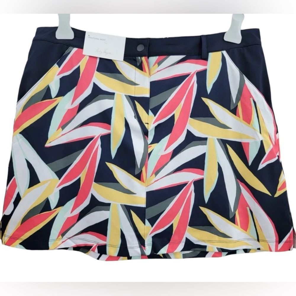 Lady Hagen NWT Traditional Skort-Desert Getaway-Retro Leaf Dark Navy-Size 16